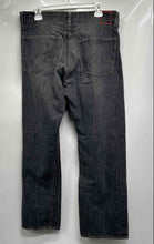 Load image into Gallery viewer, Hugo Boss Mens Gray Denim Dark Wash Button Fly Front Straight Leg Jeans Sz 34x30
