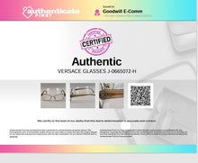 Load image into Gallery viewer, Authentic Versace Women's Silver-Tone Brown Frame Crystal Glasses
