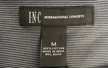 Load image into Gallery viewer, I.N.C International Concepts Mens Blue White Striped Button-Up Shirt Size M
