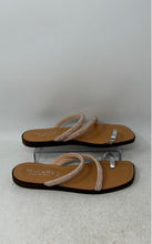 Load image into Gallery viewer, Mariella Womens Peach Rhinestone Crisscross Strap Slip-On Slide Sandals Size 9M
