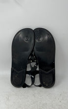 Load image into Gallery viewer, Michael Kors Womens Black Logo Open Toe Buckle Flat Thong Sandals Size 8M
