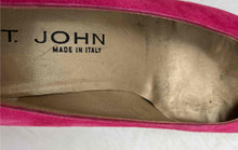 Load image into Gallery viewer, St. John Womens Pink Suede Square Toe Slip-On Block Pump Heels Size 7.5B

