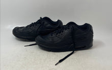 Load image into Gallery viewer, Nike Kids Air Max 90 Black Leather Lace-Up Low Top Sneaker Shoes Size 4Y
