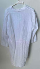 Load image into Gallery viewer, Laura Bianchi Womens White Linen 3/4 Sleeve Tunic Blouse Top Size Large Italy
