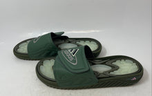 Load image into Gallery viewer, Adidas Mens Reptossage Green Leather Open Toe Slip-On Slide Sandals Size 9
