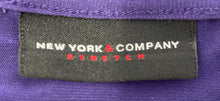 Load image into Gallery viewer, New York &amp; Company Womens Purple Short Sleeve Surplice Neck Blouse Top Size XL
