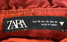 Load image into Gallery viewer, Zara Womens Brown Patch Pocket High Rise Straight Leg Cropped Pants Size XS
