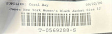 Load image into Gallery viewer, Jones New York Womens Black Long Sleeve One-Button Blazer Size 12
