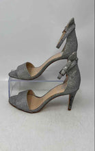 Load image into Gallery viewer, Vince Camuto Womens VC-Court Silver Open Toe Ankle Strap Heels Size 6.5M
