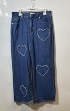 Load image into Gallery viewer, Forever 21 Womens Blue High-Rise Stretch Denim Wide-Leg Jeans Pants Size 30
