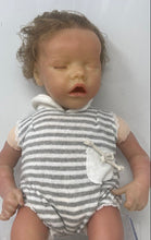 Load image into Gallery viewer, Bonnie Brown Short Curly Hair Silicone Realistic Sleeping Reborn Baby Doll
