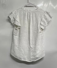 Load image into Gallery viewer, Anne Klein Womens White Split V-Neck Short Sleeve Tie Front Blouse Top Size XXS

