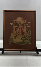 Load image into Gallery viewer, Vintage Women Asian Style Pagoda Scene Bamboo Framed Wall Art Print
