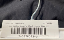 Load image into Gallery viewer, Ann Taylor Womens Black Slim Fit High Rise Wide-Leg Cropped Pants Size 2P
