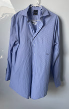 Load image into Gallery viewer, Brooks Brothers Mens Blue Pinstripe Long Sleeve Button Front Dress Shirt Sz 15.5
