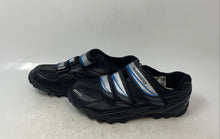 Load image into Gallery viewer, Shimano Womens WM51 Black Leather Hook &amp; Loop Mountain Cycling Shoes Size EUR 38
