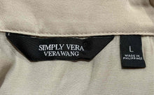 Load image into Gallery viewer, Authentic Simply Vera Vera Wang Womens Beige Snap Utility Vest Size L With Tag
