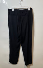Load image into Gallery viewer, Pinko Womens Black Flat Front High-Rise Lace Trim Straight Leg Trousers Pants 6
