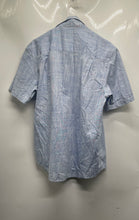 Load image into Gallery viewer, Alfani Mens Blue Short Sleeve Collared Pockets Button-Up Shirt Size Medium
