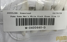 Load image into Gallery viewer, Puma Mens Roma Basic 353572-04 White Black Leather Lace-Up Sneaker Shoes Size 13
