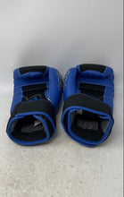 Load image into Gallery viewer, Title Blue Black Adjustable Strap Sporting Equipment Boxing Gloves Pair
