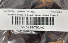 Load image into Gallery viewer, Sperry Womens Saltwater STS91176 Black Brown Leather Ankle Duck Boots Size 9

