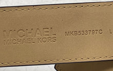 Load image into Gallery viewer, Michael Kors Womens MKB533797C Gray Brown Leather Adjustable Belt Size L
