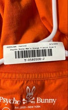Load image into Gallery viewer, Psycho Bunny Mens Orange Pima Cotton Crew Neck Carson Graphic T-Shirt Size 6
