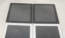 Load image into Gallery viewer, Lot Of 4 Pcs Assorted Apple iPad Model A1458 Gray Tablet Not Tested For Parts

