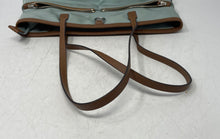Load image into Gallery viewer, Michael Kors Womens Green Brown Inner Pockets Double Handle Shoulder Purse
