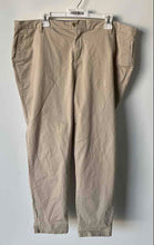 Load image into Gallery viewer, Tommy Hilfiger Womens Beige Flat Front Pockets Tapered Leg Chino Pants Size 18W
