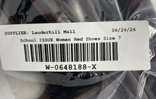 Load image into Gallery viewer, School Issue Womens Ivy Red Leather Moc Toe Slip-On Penny Loafer Shoes Size 7 W
