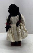 Load image into Gallery viewer, Black Hair Open Eyes Agnes Y Choi Porcelain Doll In Multicolor Outfits With Hat
