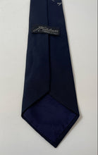 Load image into Gallery viewer, Halabrese Mens Blue Keeper Loop Adjustable Formal Pointed Tie Made In Italy
