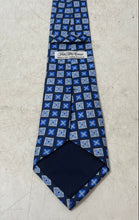 Load image into Gallery viewer, Saks Fifth Avenue Mens White Blue Printed Adjustable Formal Pointed Tie

