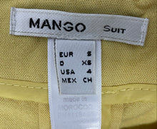 Load image into Gallery viewer, Mango Womens Yellow Sleeveless Double-Breasted Belted Wrap Dress Size 4
