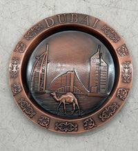 Load image into Gallery viewer, Dubai Souvenir Skyline Camel Decor Display Round Shape Collectible Plate
