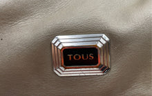 Load image into Gallery viewer, Authentic Tous Womens Gray Leather Inner Pocket Shoulder Handbag Stained Damaged
