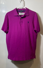 Load image into Gallery viewer, US Polo Assn. Mens Purple Cotton Short Sleeve Collared Polo Shirt Size Small
