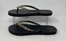 Load image into Gallery viewer, Aldo Womens Minarie Golden Black Open Toe Slip-On Flip-Flop Sandals Size 9/10
