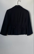 Load image into Gallery viewer, Ann Taylor Loft Womens Black Long Sleeve Spread Collar Turn Lock Jacket Size 6P
