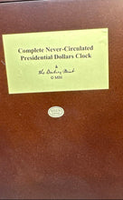 Load image into Gallery viewer, Danbury Mint Complete Never Circulated Presidential Dollars Clock Not Tested
