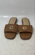 Load image into Gallery viewer, Tommy Hilfiger Womens Brown Woven Raffia Open Toe Slip-On Slide Sandals Size 8
