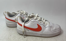 Load image into Gallery viewer, Nike Kids Court Borough Low 2 BQ5448-114 White Orange Basketball Shoes Size 5Y
