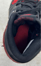 Load image into Gallery viewer, Nike Boys Air Jordan 1 FD2597-602 Red Black Leather Sneakers Shoes Size 10C

