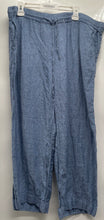 Load image into Gallery viewer, Charter Club Womens Blue Linen Wide-Leg Drawstring Trouser Pants Size XXL
