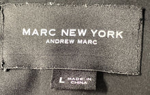 Load image into Gallery viewer, Marc New York Womens Black Long Sleeve Hooded Full-Zip Rain Jacket Size L
