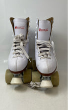 Load image into Gallery viewer, Chicago Womens Pro Star White Leather Lace-Up Quad Wheel Roller Skates Size 6
