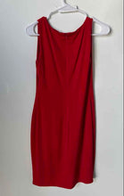 Load image into Gallery viewer, Calvin Klein Womens Red Beaded Sleeveless Stretch Back Zip Sheath Dress Size 4P
