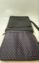 Load image into Gallery viewer, Vera Bradley Womens Black Quilted Inner Divider Adjustable Strap Crossbody Purse
